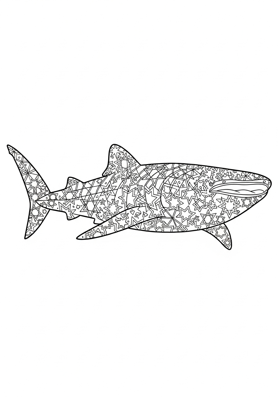 Whale Shark Coloring Pages 26 Whale Shark outline for coloring