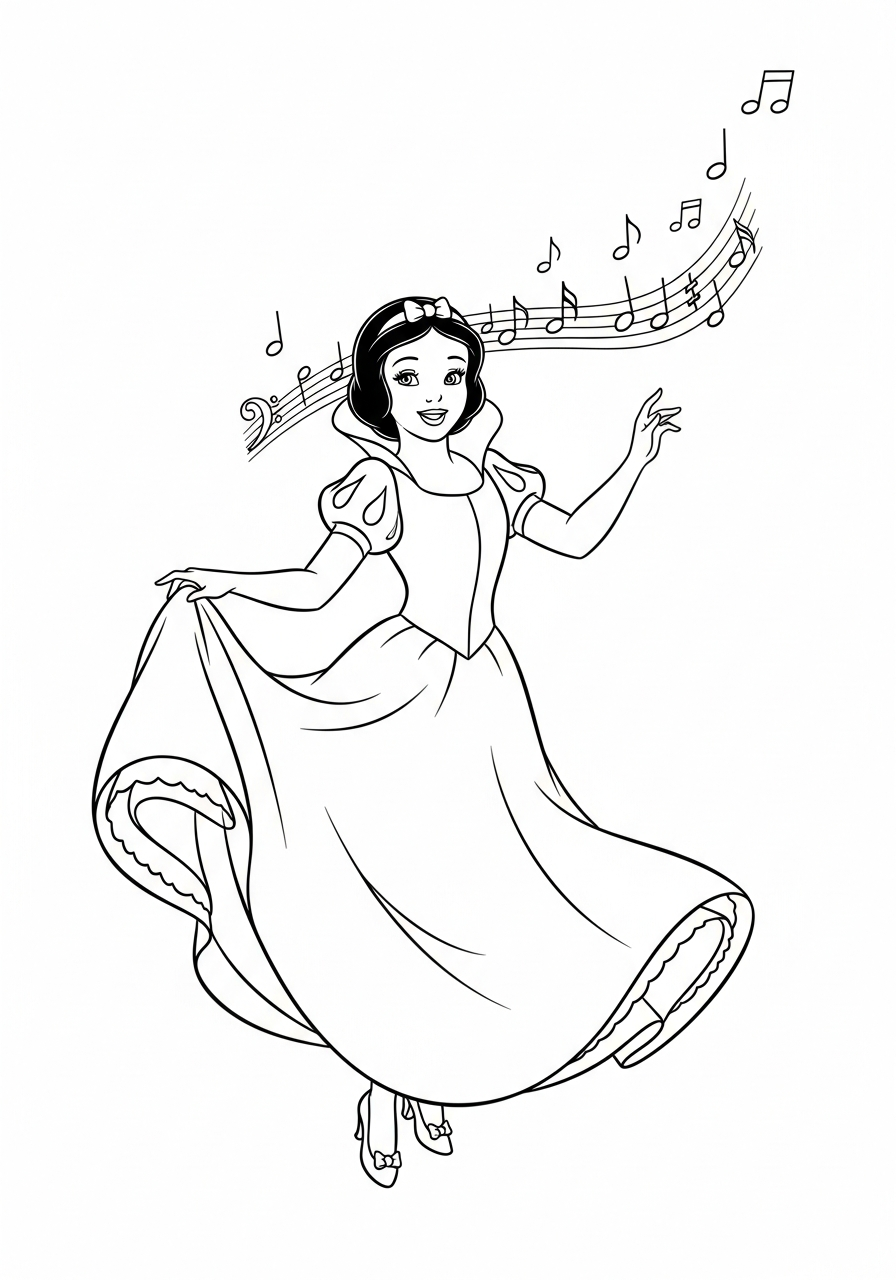 printable Snow White coloring page