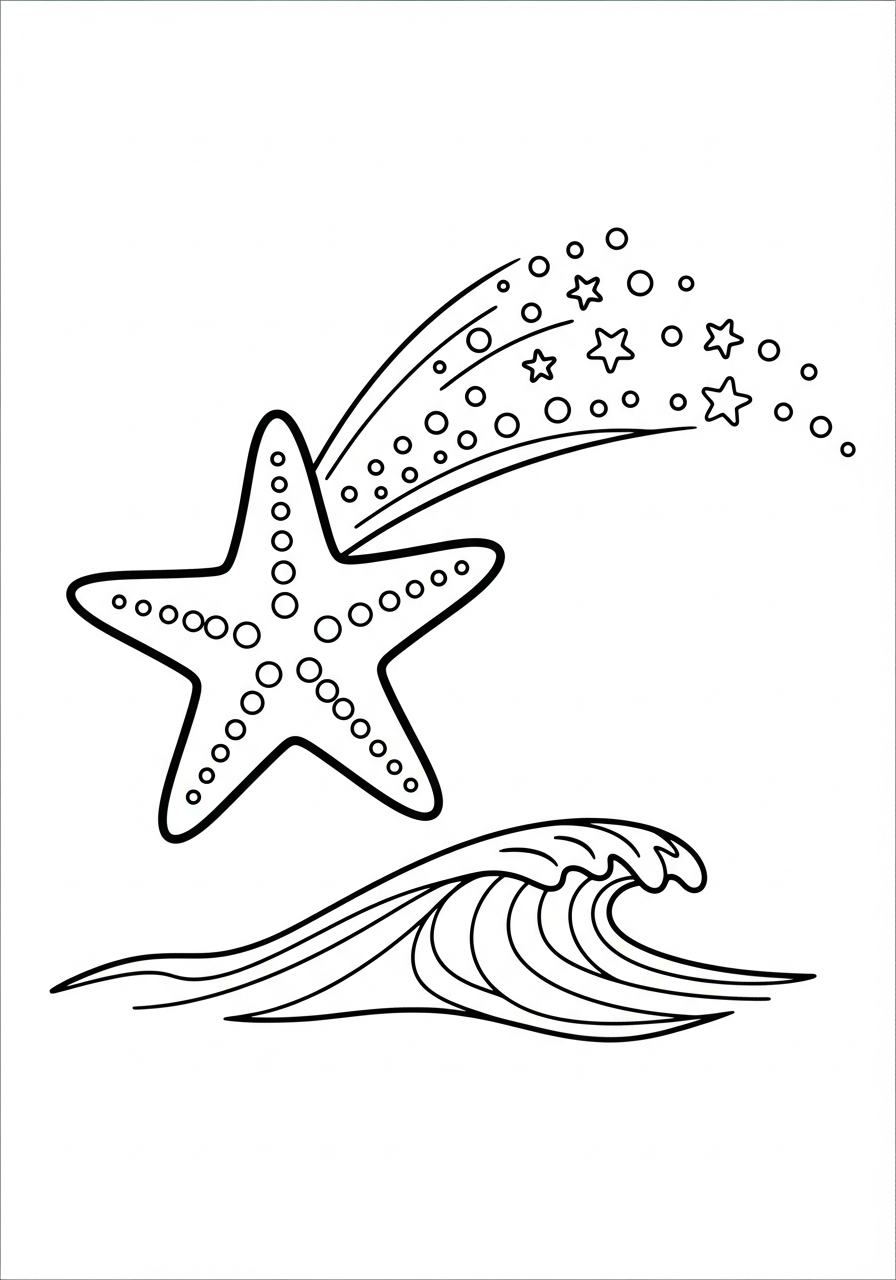 printable pdf Starfish coloring pages