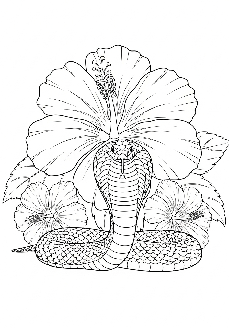 download King Cobra coloring pages