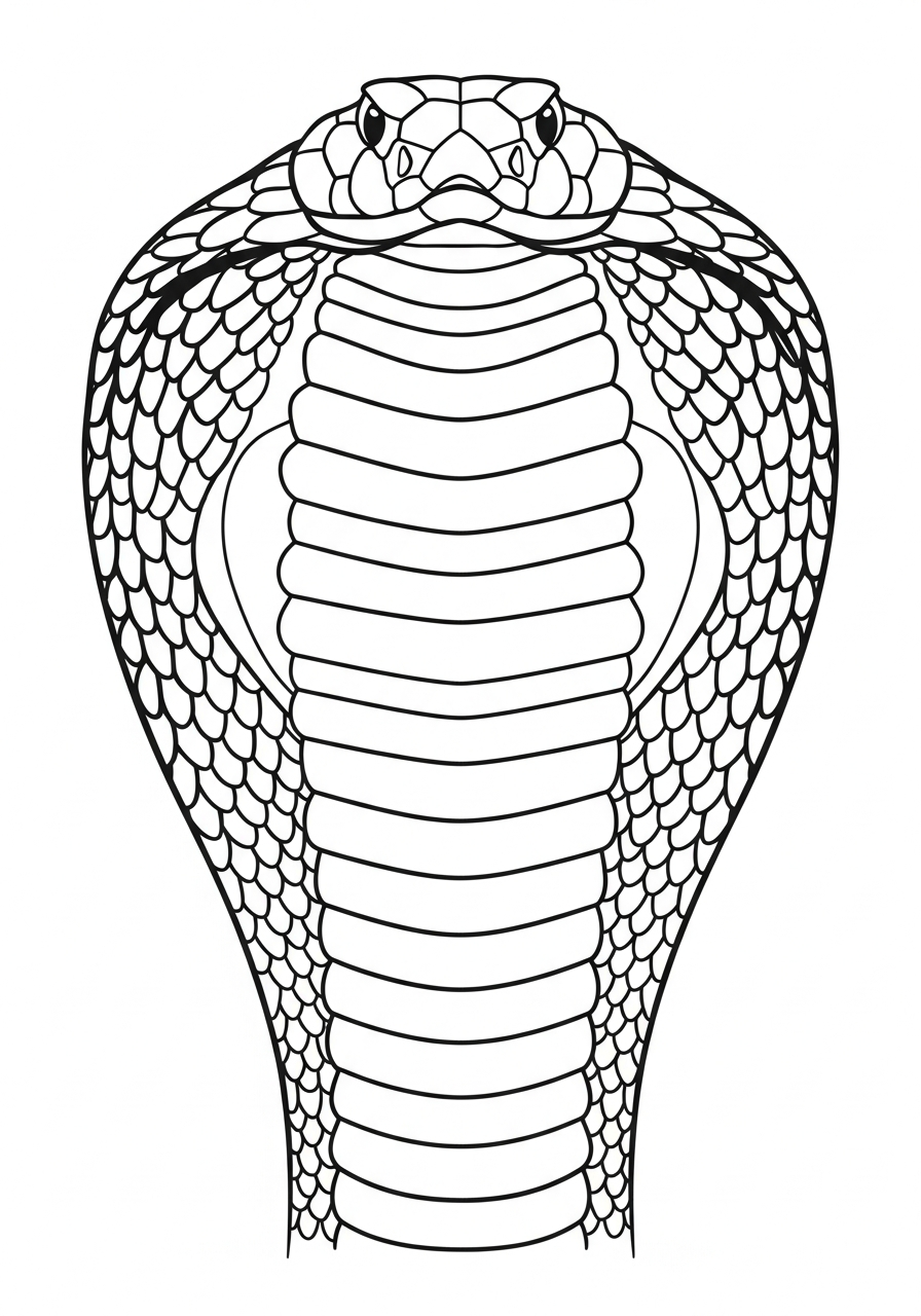 King Cobra coloring pages for adults