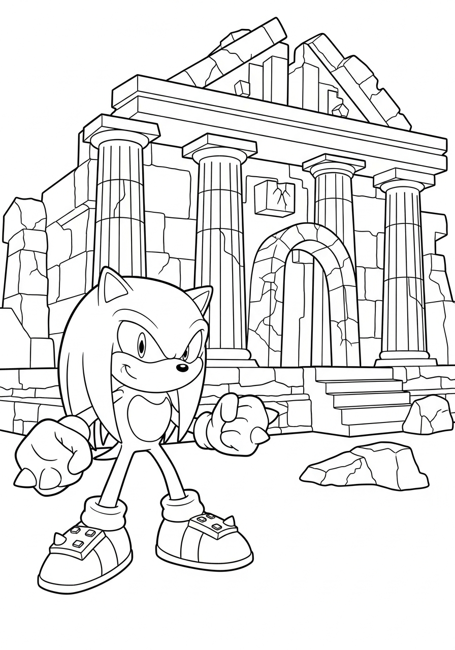 free printable Knuckles coloring pages