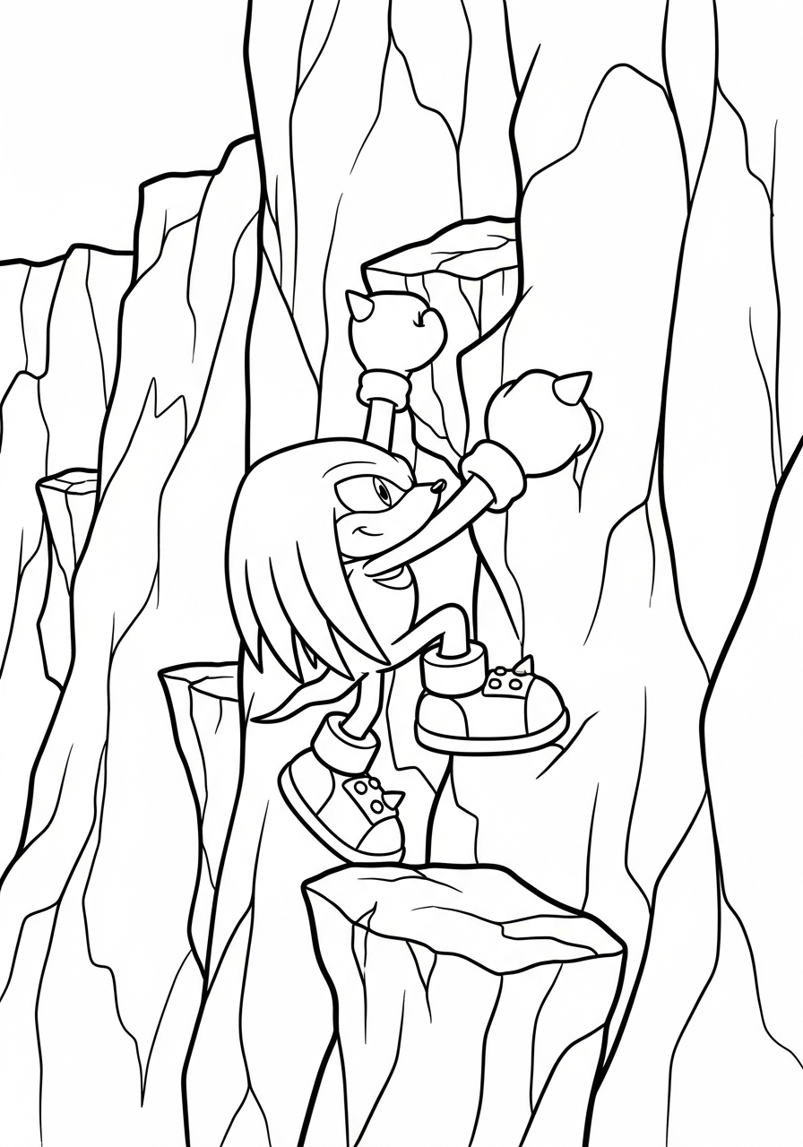 simple Knuckles coloring pages