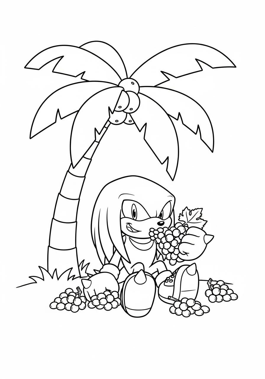 Knuckles coloring pages printable free