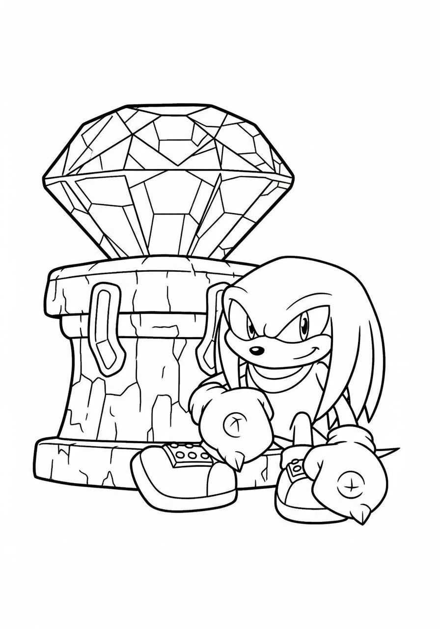 Knuckles coloring pages pdf