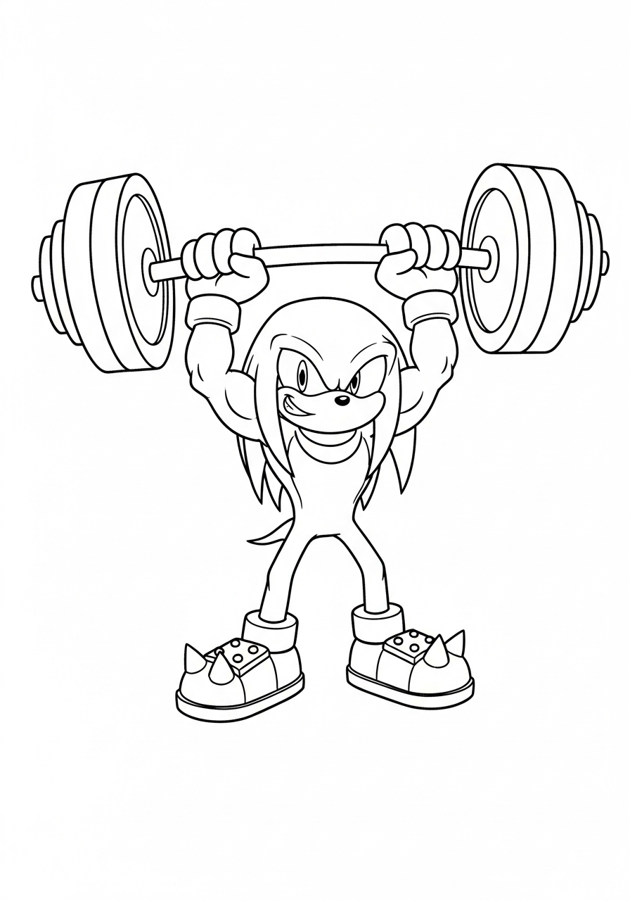 free Knuckles coloring page