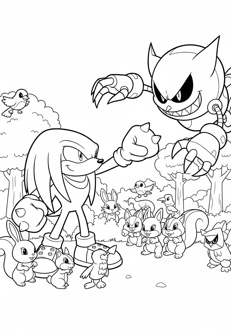 Knuckles template for coloring