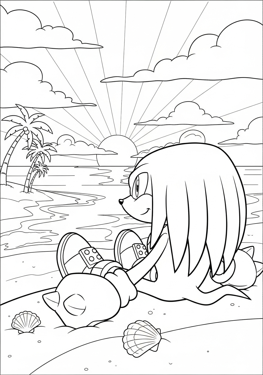 best Knuckles coloring pages