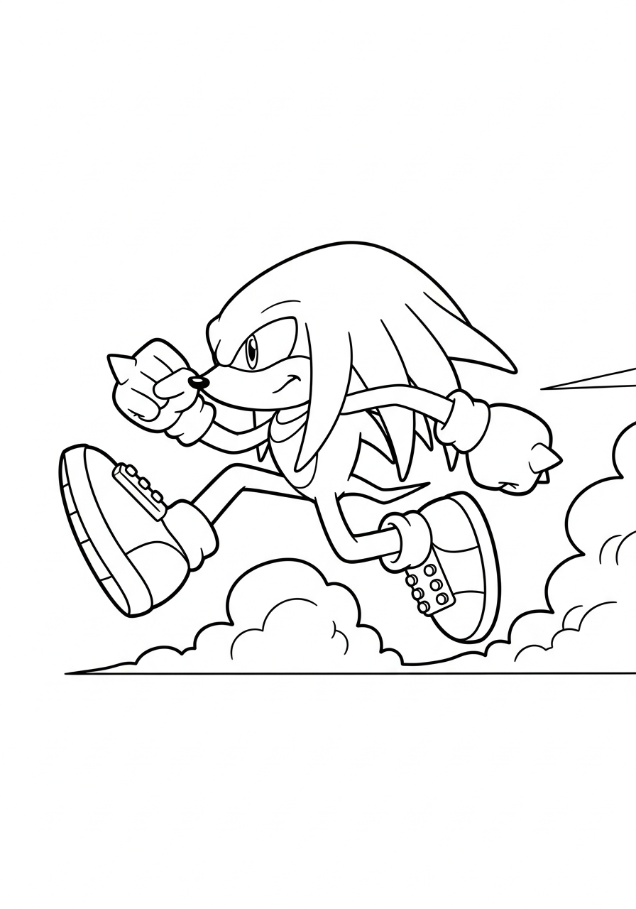 free coloring page Knuckles 1
