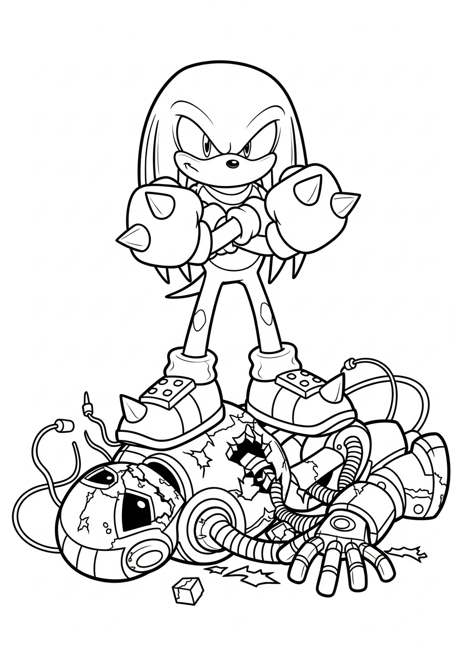 free Knuckles coloring pages for all ages