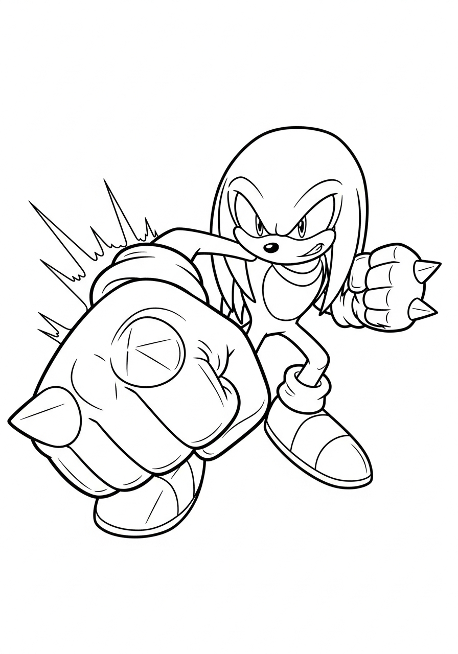 print Knuckles coloring pages