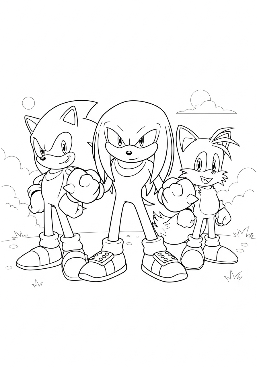 free coloring pages Knuckles