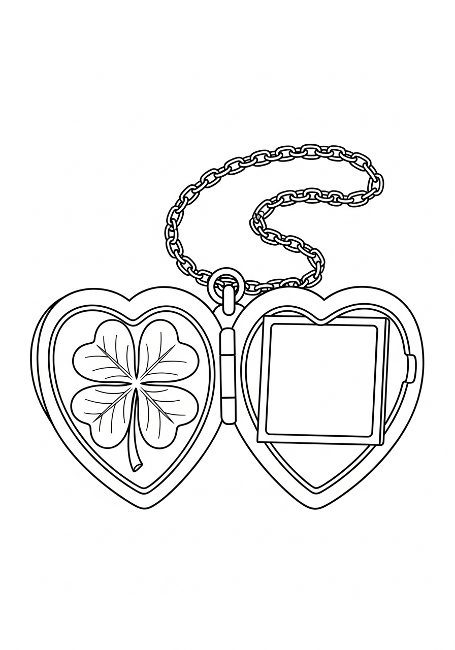 4 Leaf Clover coloring pages advanced