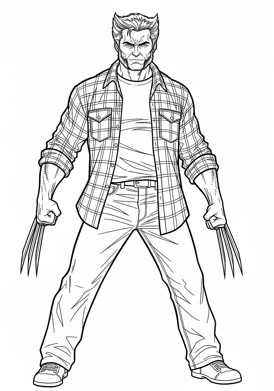 Wolverine coloring pages to print