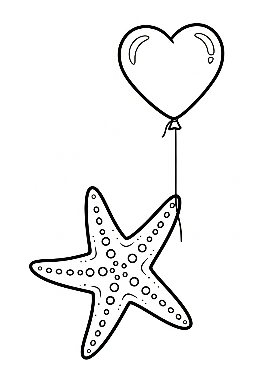 free Starfish coloring page