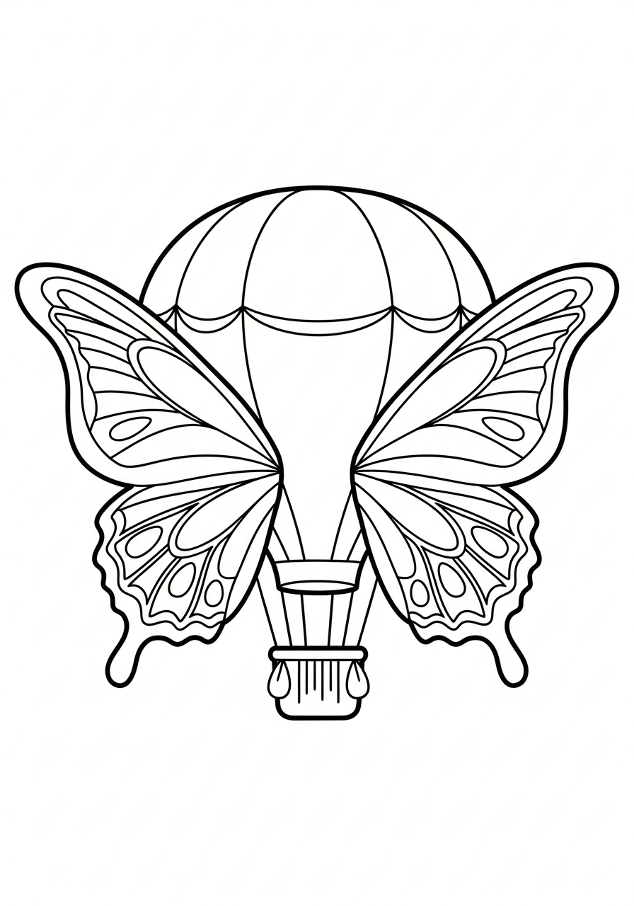 printable pdf Hot Air Balloon coloring pages 1