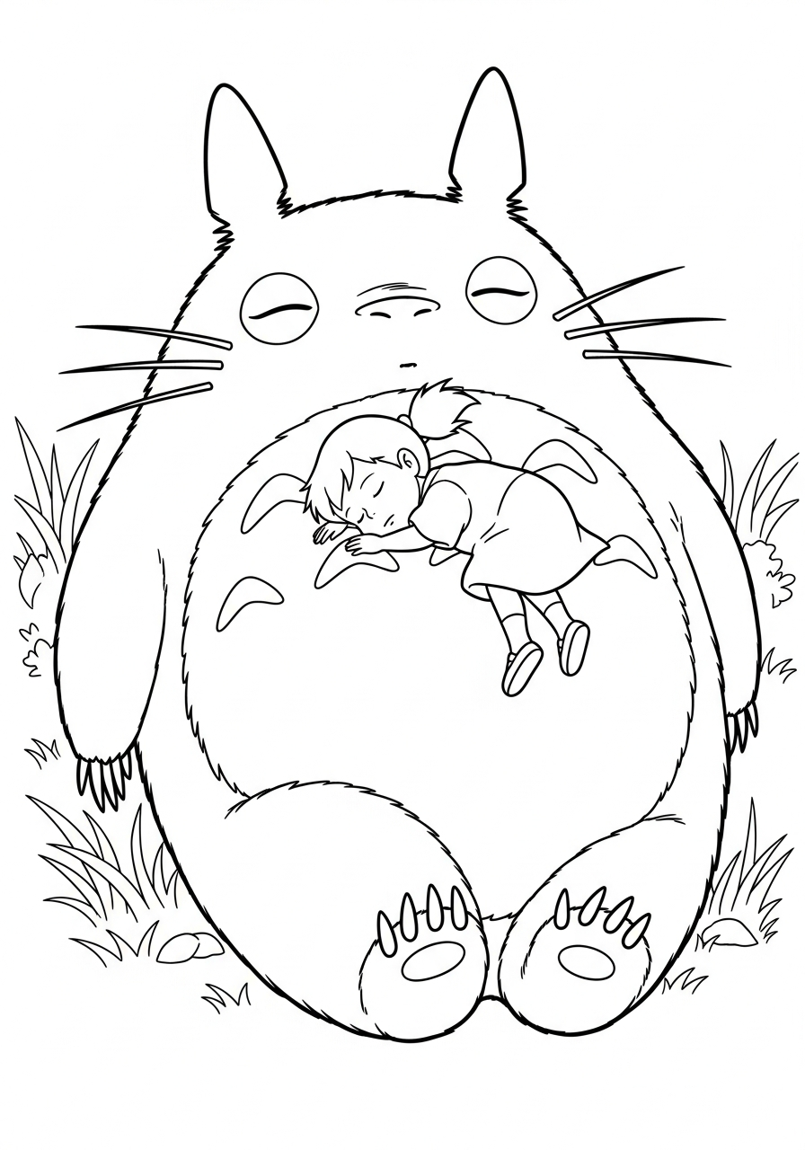 Totoro images to color