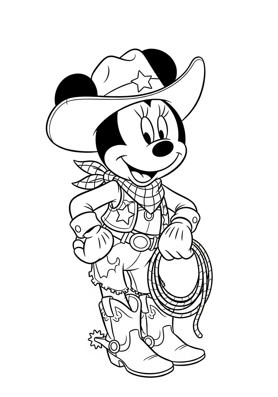 free Minnie Mouse coloring page
