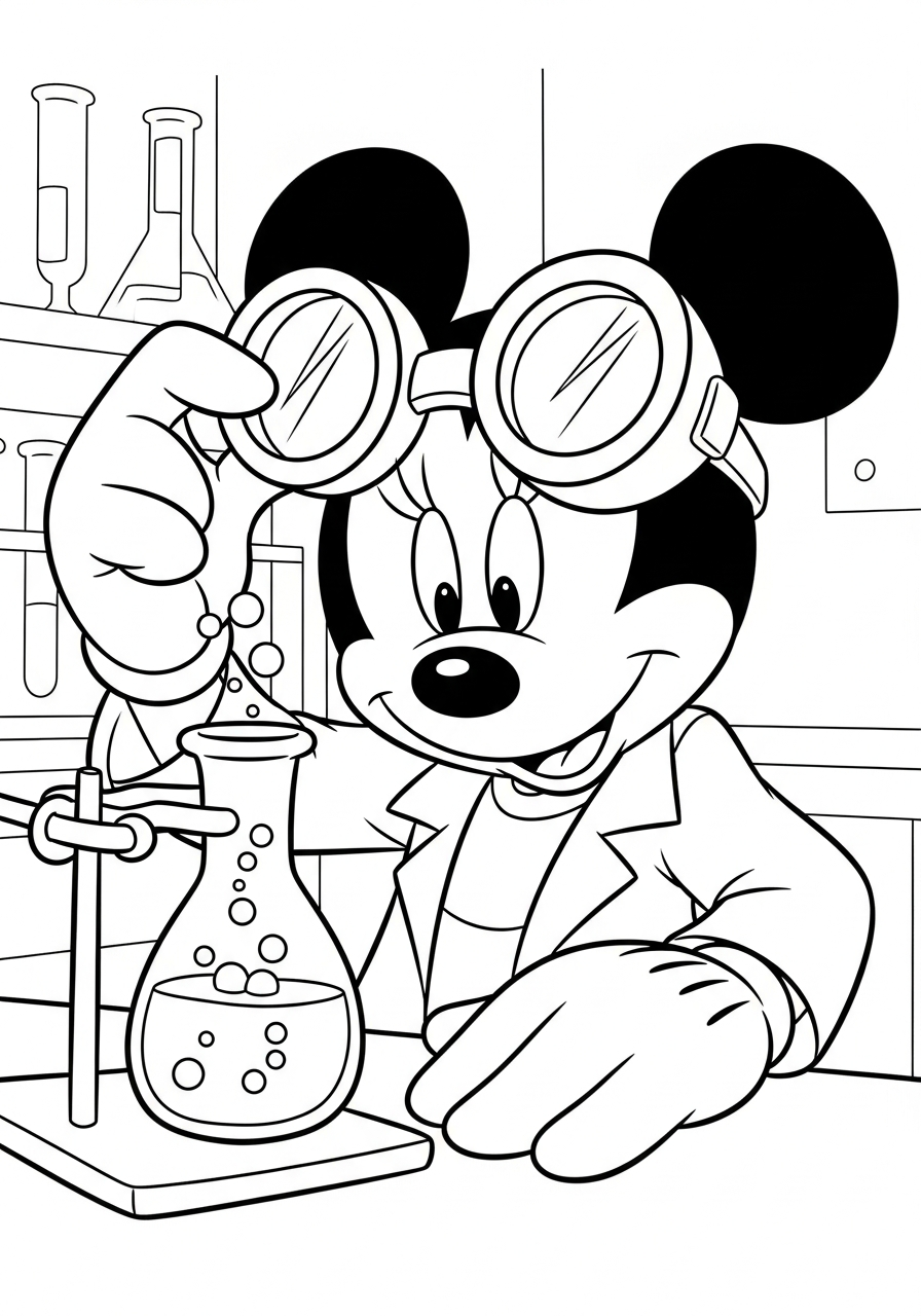 coloring page of Minnie Mouse