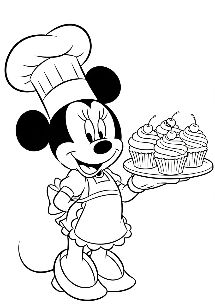 educational Minnie Mouse coloring pages