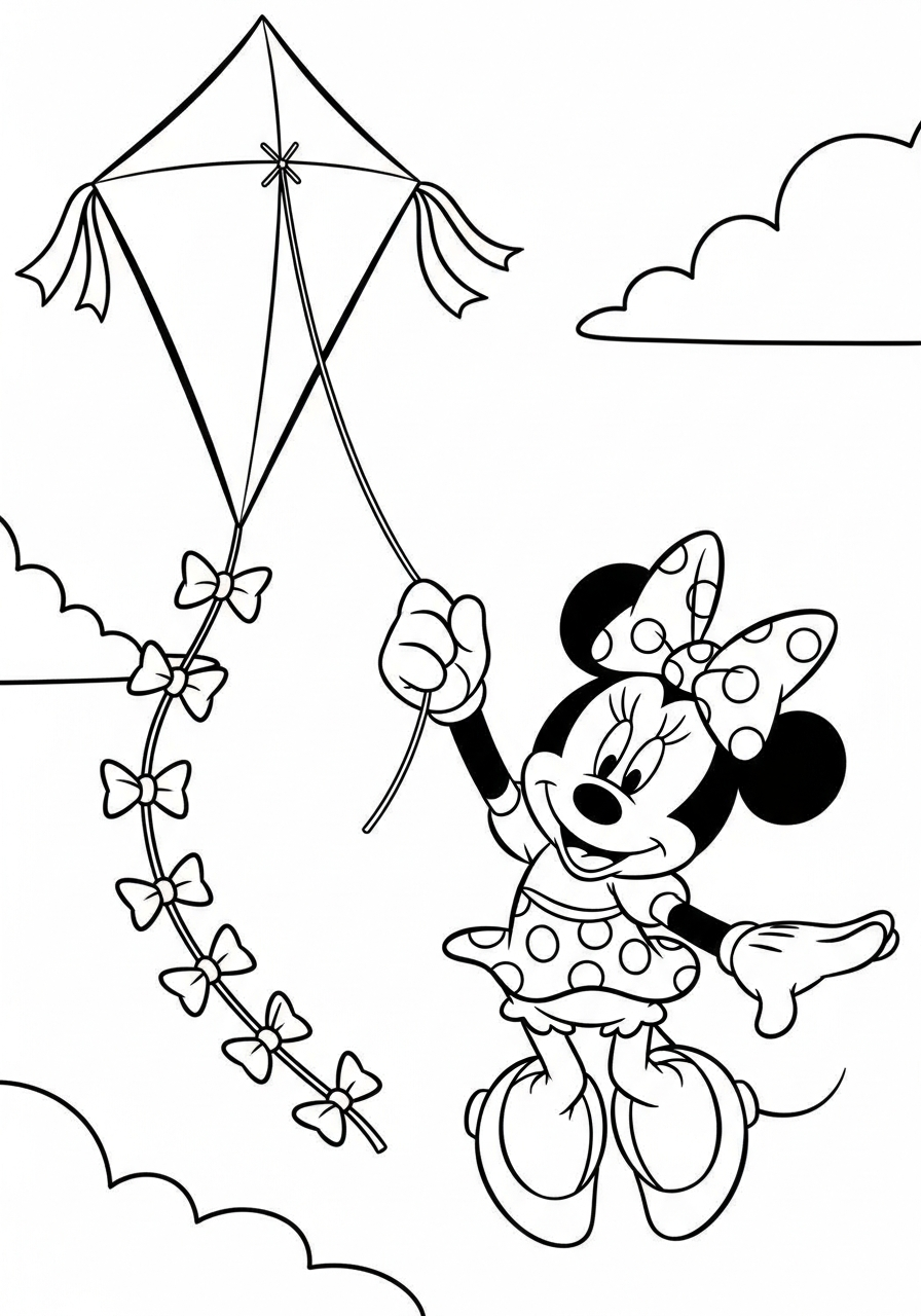 Minnie Mouse coloring book pages