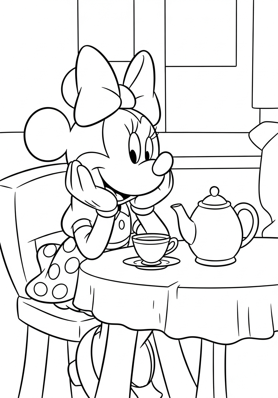new Minnie Mouse coloring pages