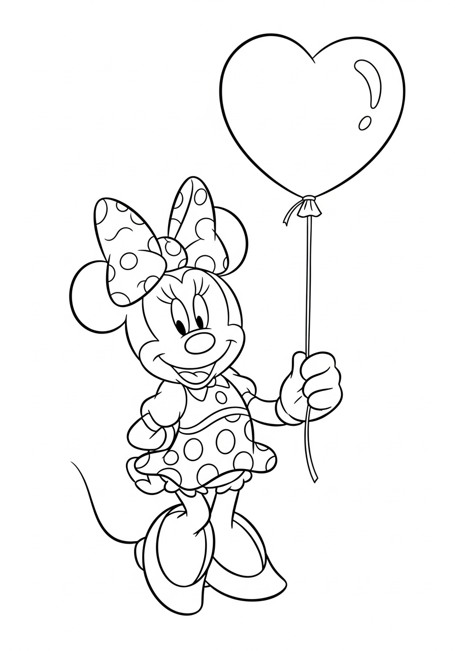 Minnie Mouse template for coloring