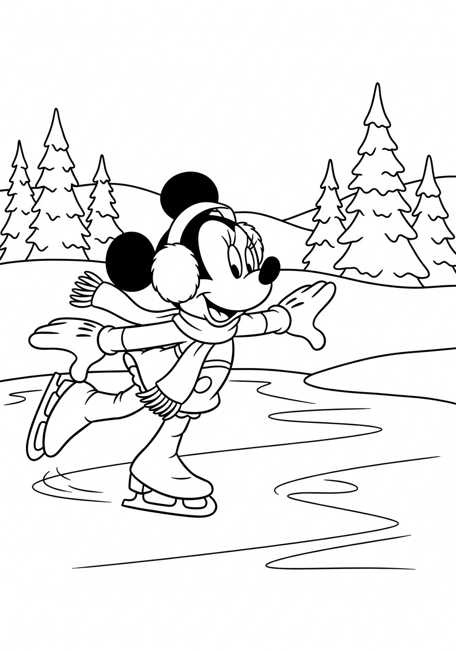 Minnie Mouse coloring sheets free