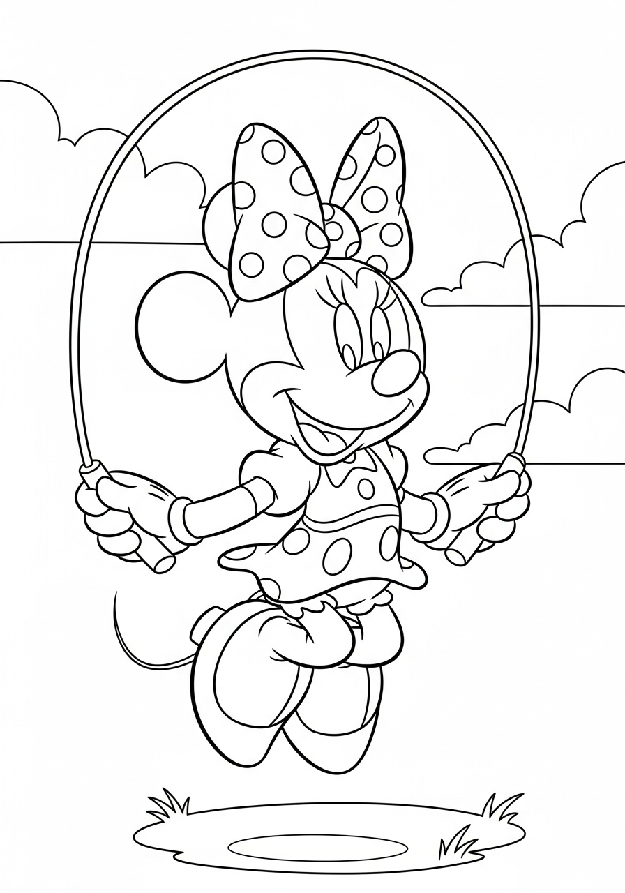 Minnie Mouse coloring sheets free 1