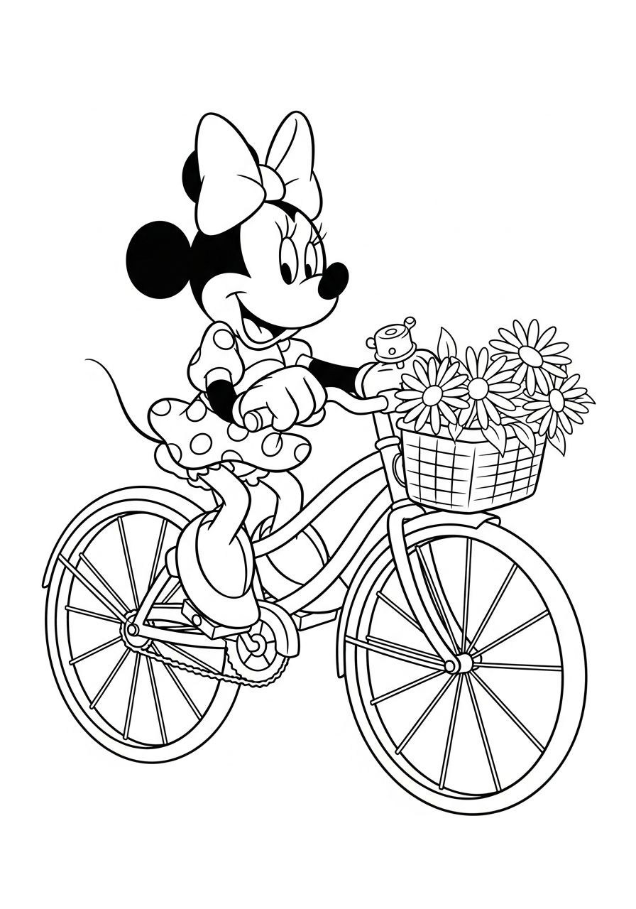 Minnie Mouse colouring pages