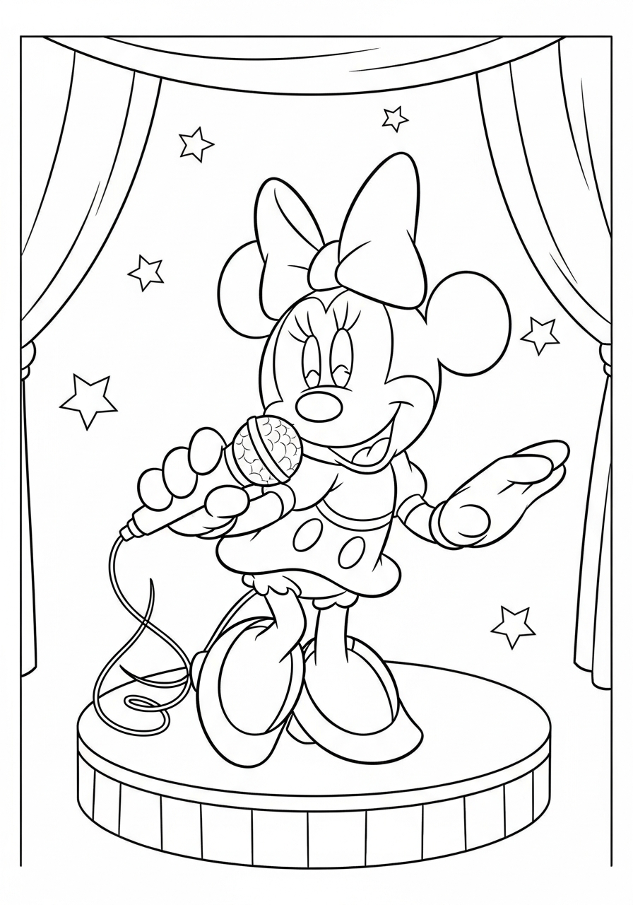 cute Minnie Mouse coloring pages