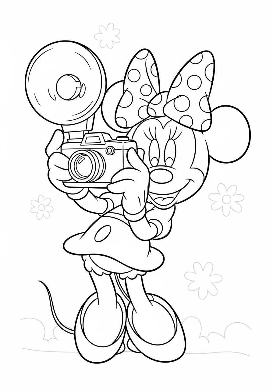 interactive Minnie Mouse coloring pages
