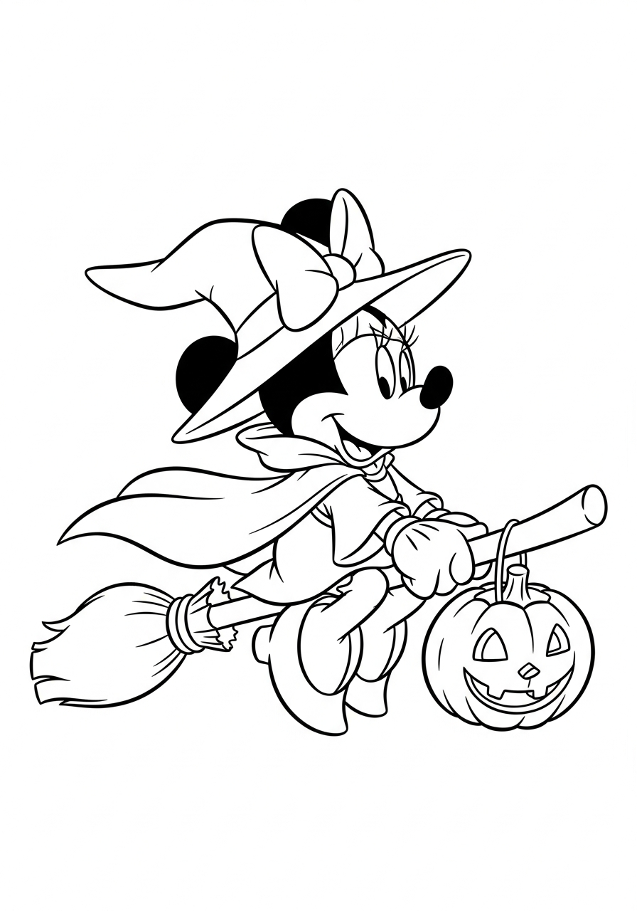 Minnie Mouse coloring pages for printing 1
