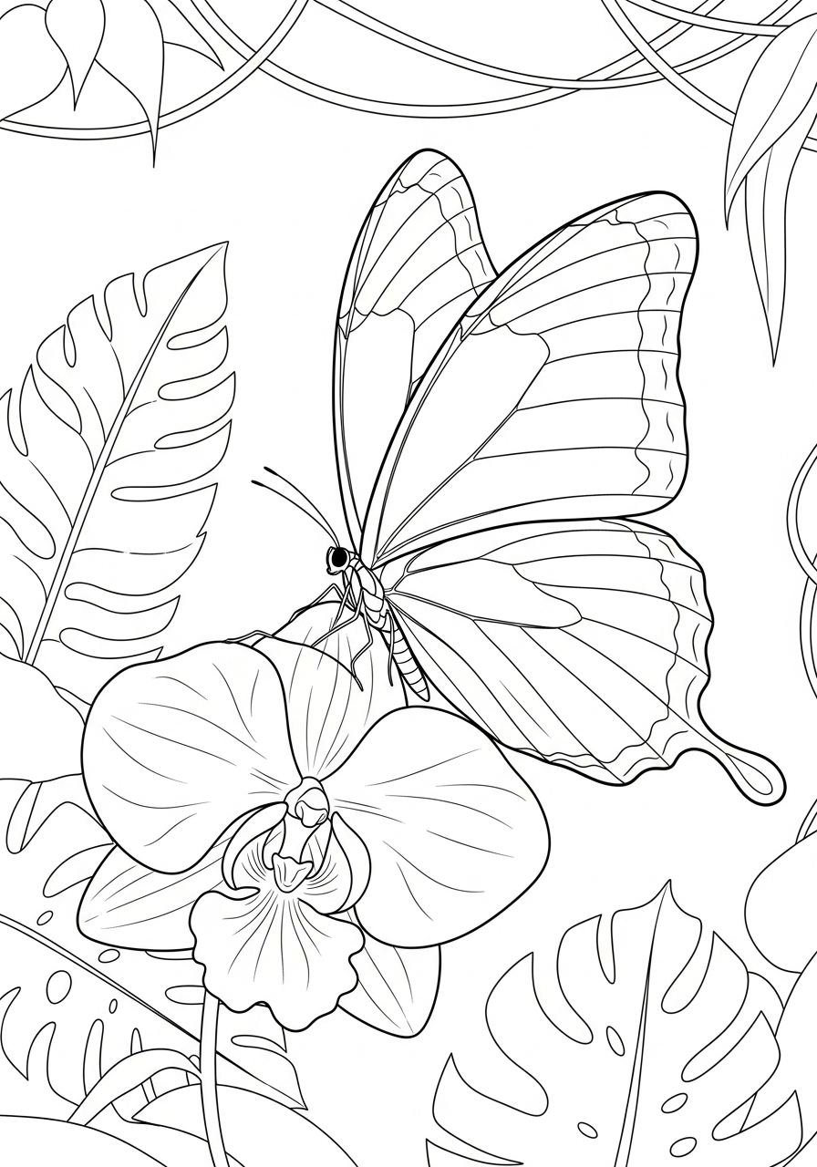 rainforest coloring page to print