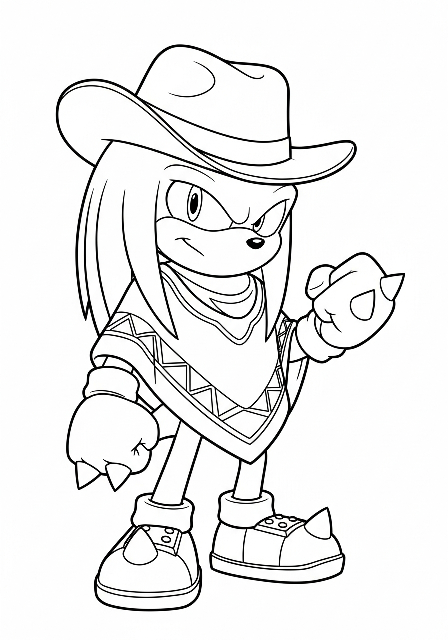 free coloring page Knuckles