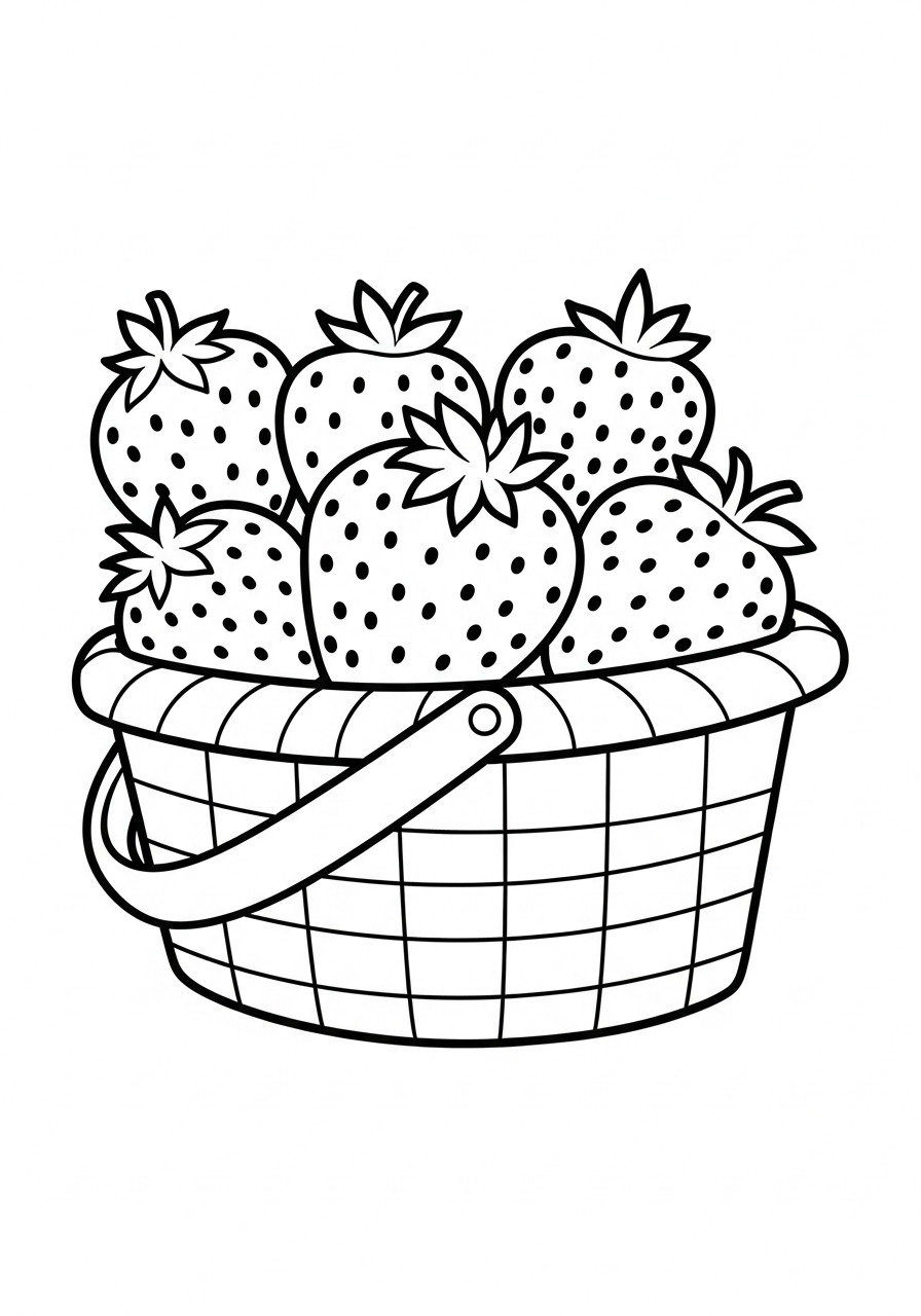 strawberry coloring pages for school