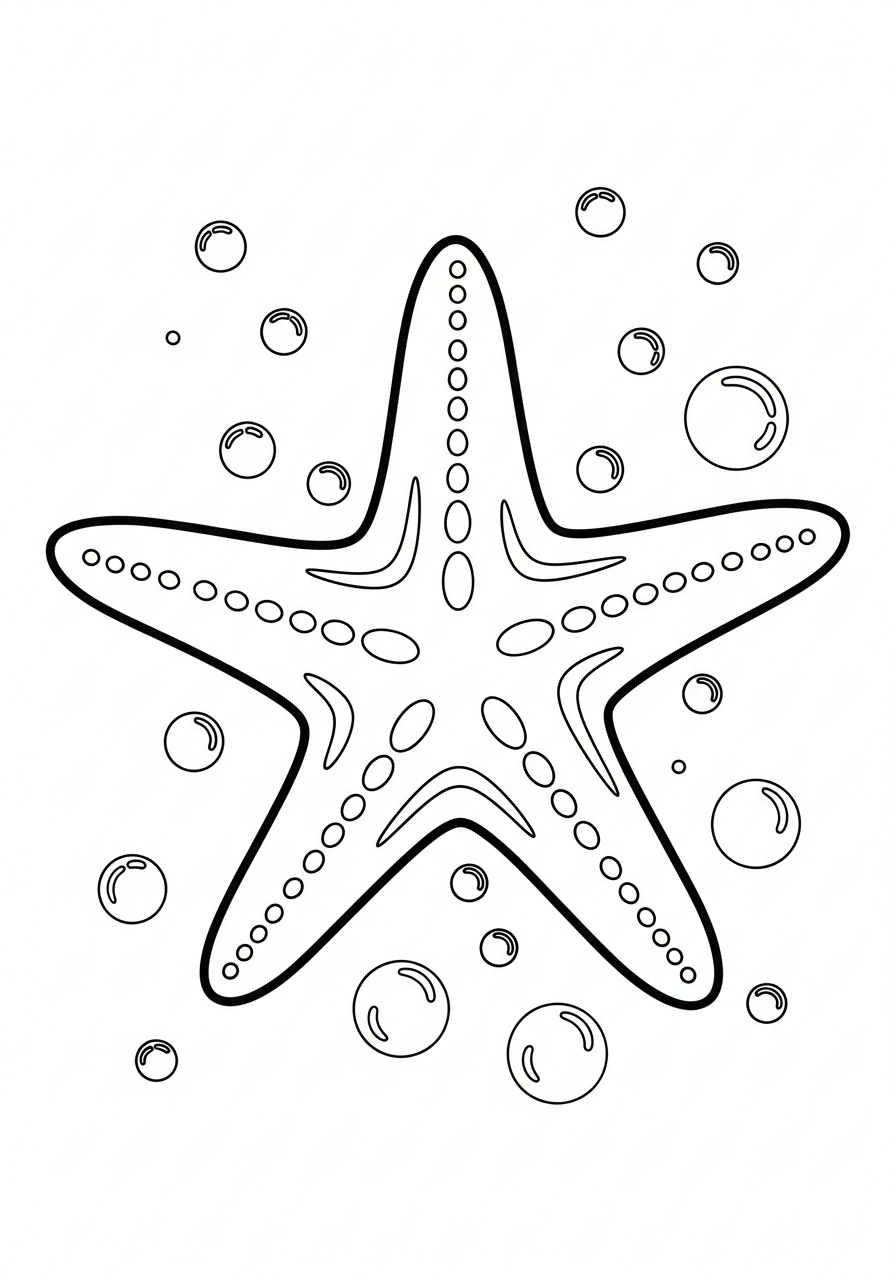 Starfish coloring page