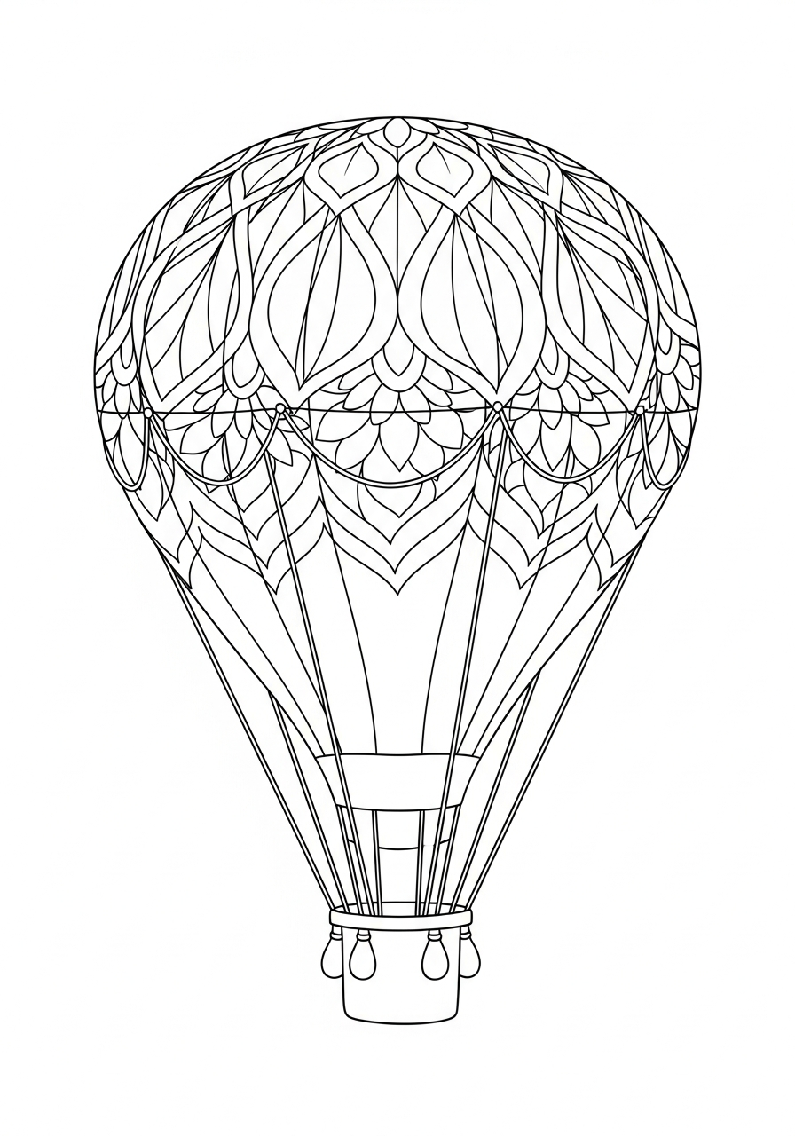 Hot Air Balloon coloring book