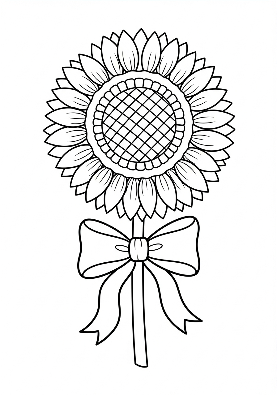 sunflower coloring pages free