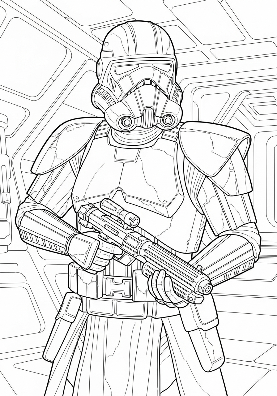 Stormtrooper coloring pages portrait