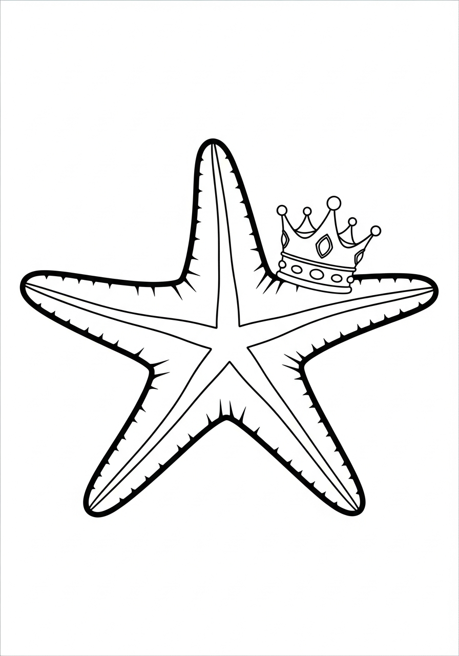 Starfish coloring sheets