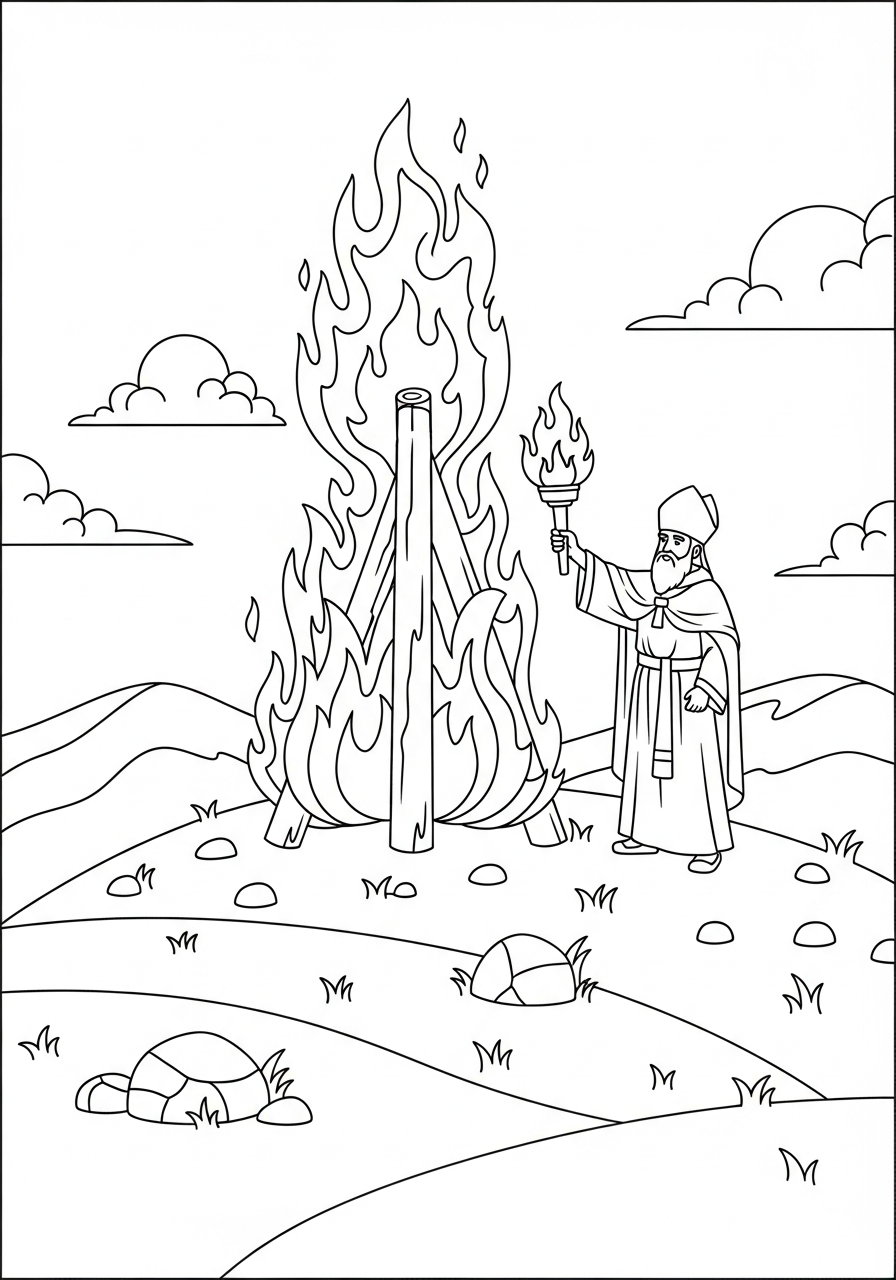 printable Saint Patrick coloring page