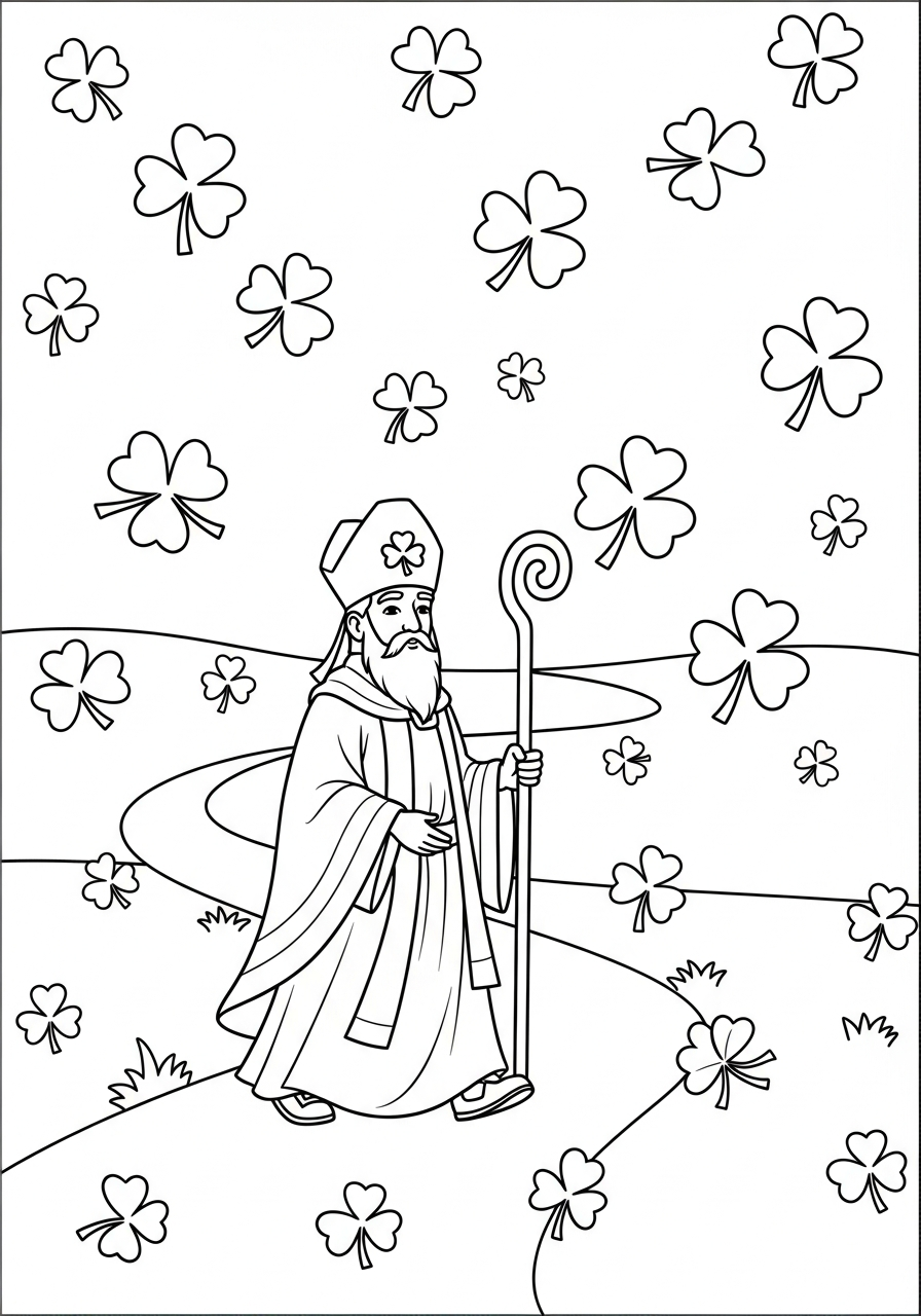 Saint Patrick coloring pages