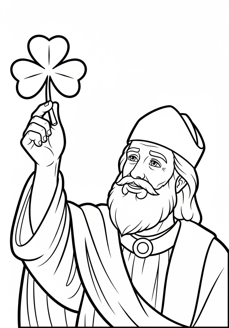 Saint Patrick coloring pages advanced
