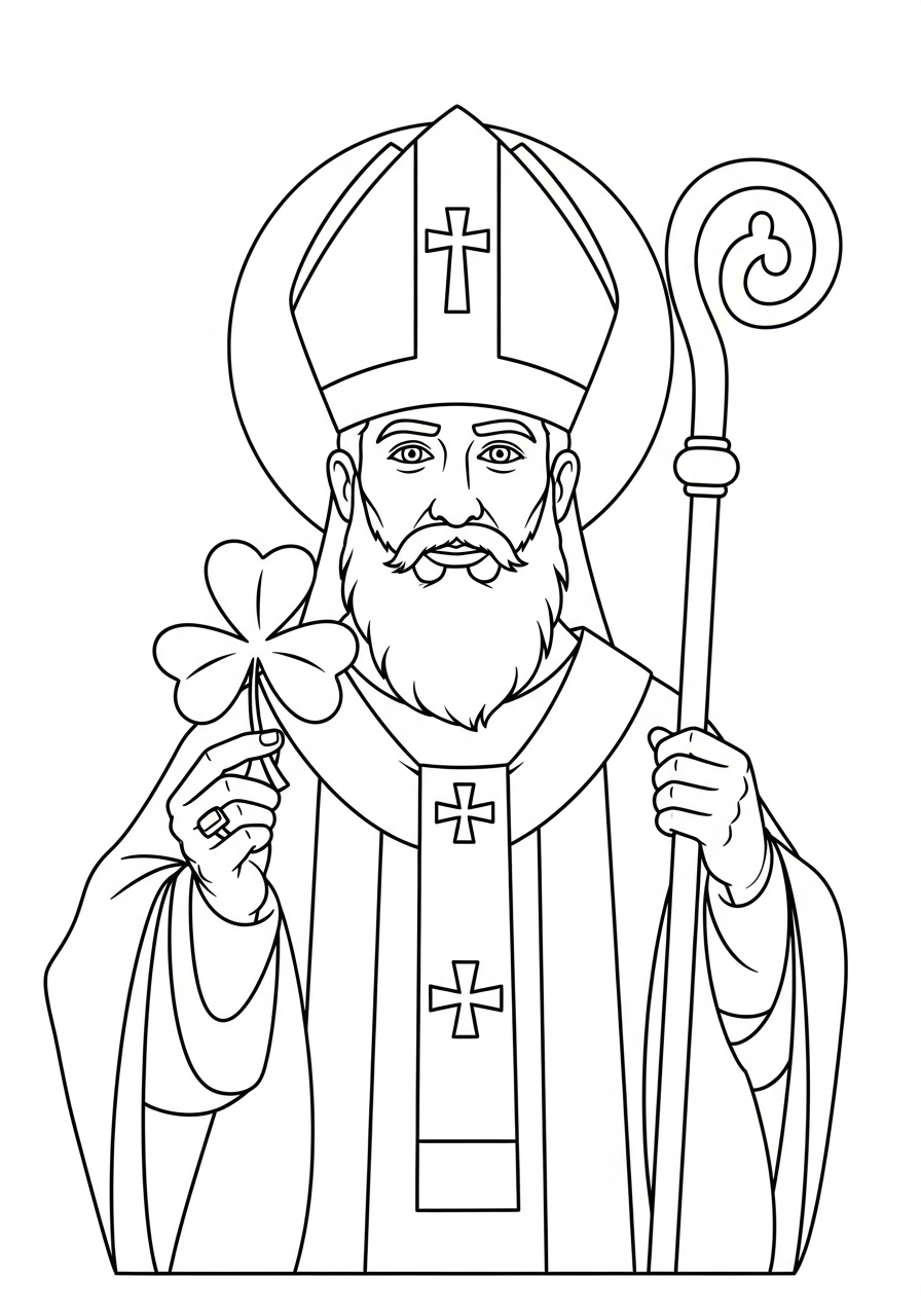 Saint Patrick coloring pages for boys