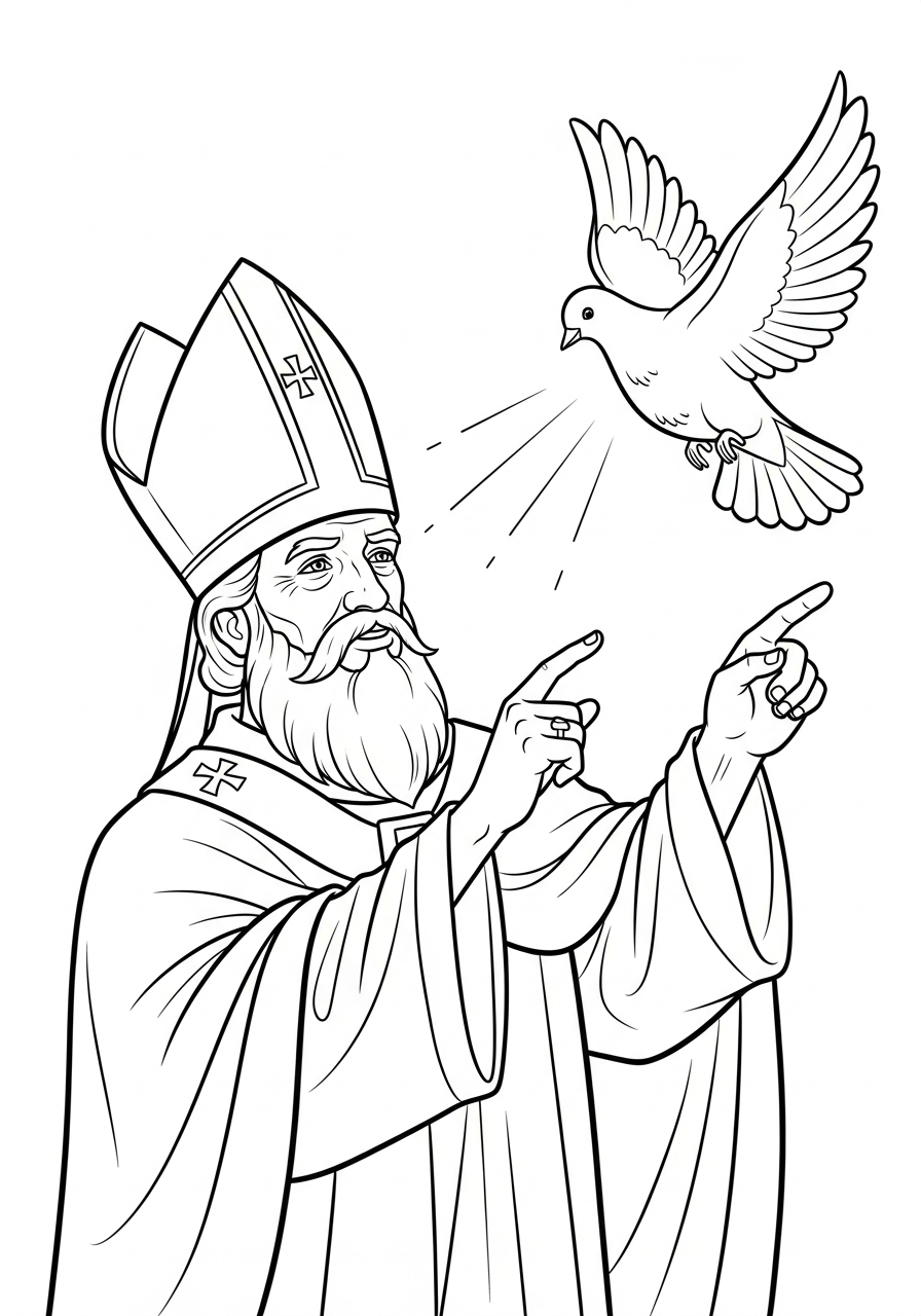 Saint Patrick images to color