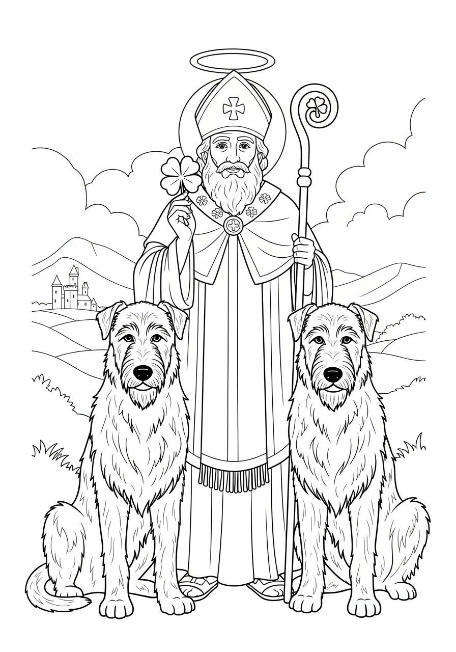 Saint Patrick coloring pages for girls