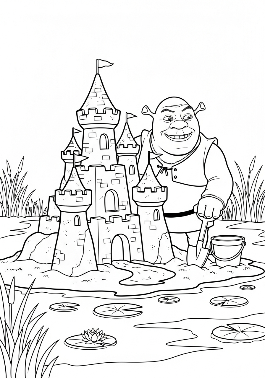 Shrek Coloring Pages 4 print Shrek coloring pages