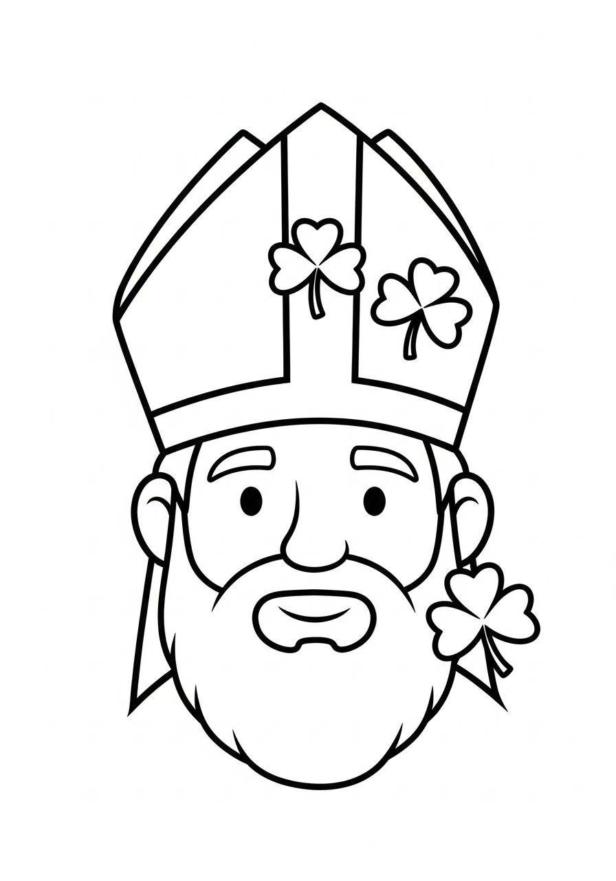 printable Saint Patrick coloring pages for kids