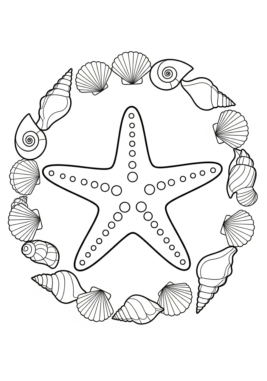 Starfish coloring pages download